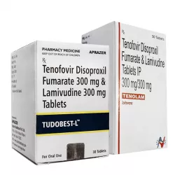 Тенофовир   Ламивудин (Tudobest L / Tenolam) табл. 300мг/300мг №30